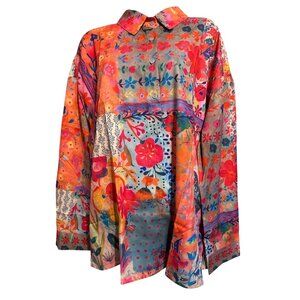 NWOT Hobo XXL Blouse Apex Art Print Button Up